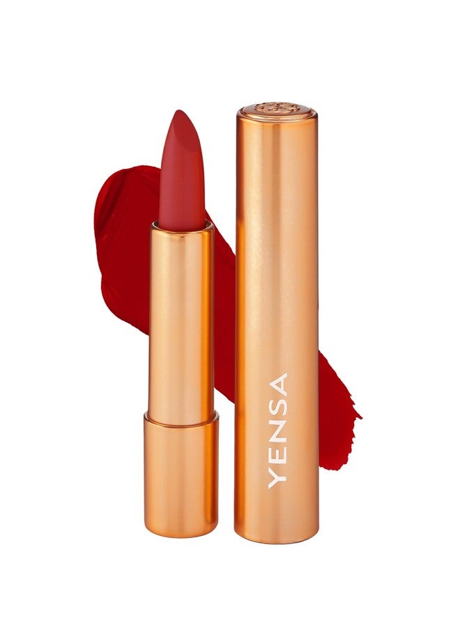 YENSA Vibrant Silk Hydrating Lip Stick - Long Lasting Lipstick with Hyaluronic Acid, Vitamin E & Super Oils - High Pigment Color & Semi Glossy Finish - Moisturizing Formula - Infinity (0.12 oz) - Image 1